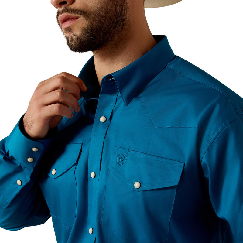 Ariat Men's Lightweight Twill Long Sleeve Snap Shirt - S