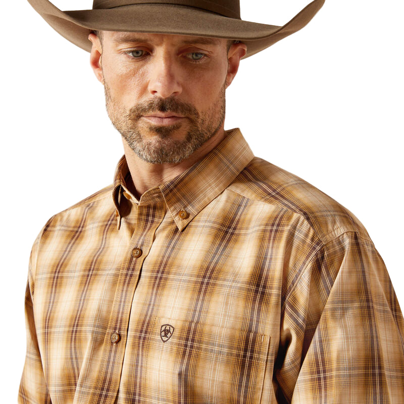 Ariat Men's Pro Series Tiger Classic Fit Long Sleeve Shirt - Mustard