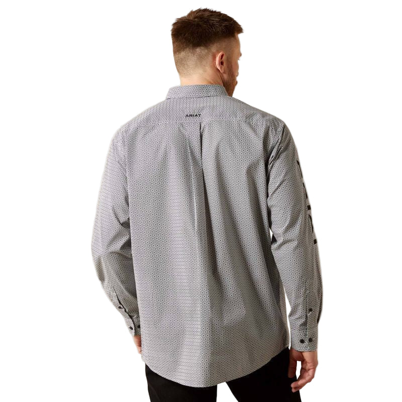 Ariat Men's Team Pablo Classic Fit Long Sleeve Shirt - White/Black