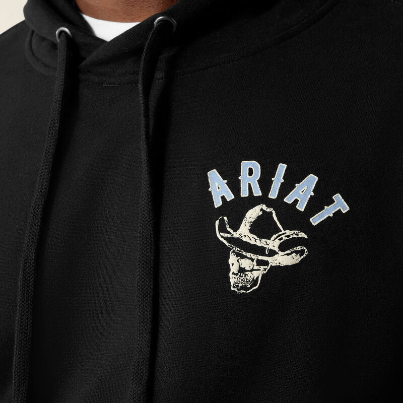 Ariat Men's Stitched Skull Long Sleeve Hoodie - Black