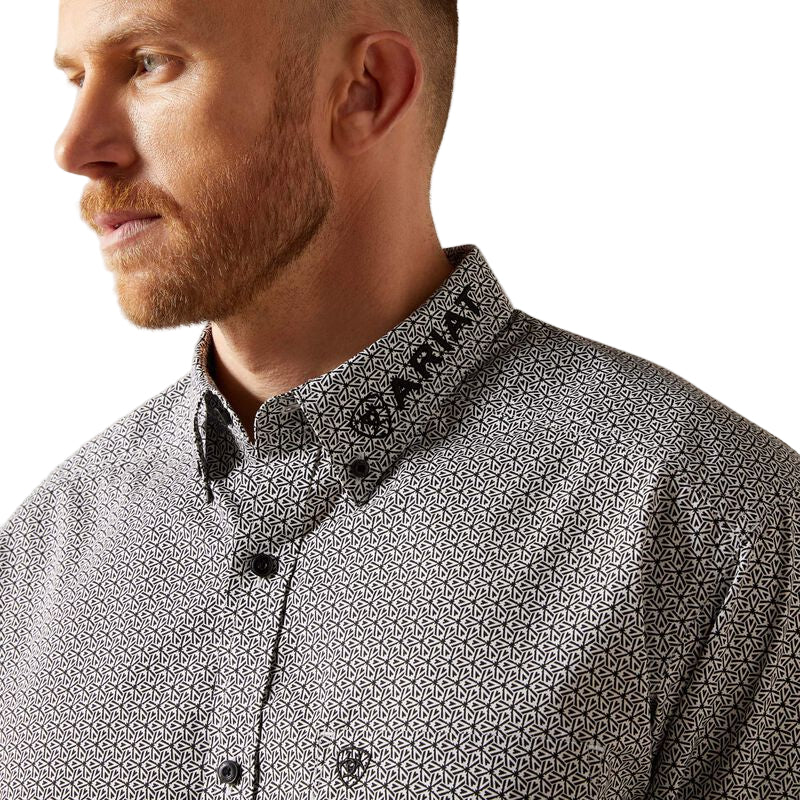 Ariat Men's Team Pablo Classic Fit Long Sleeve Shirt - White/Black