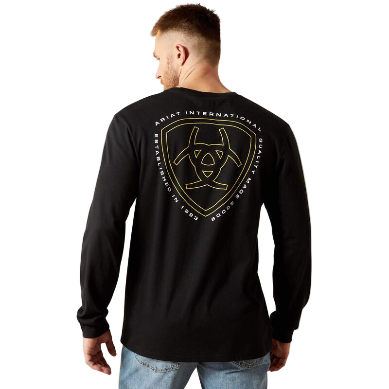 Ariat Men's Long Sleeve Easy Rider Tee Shirt - Black