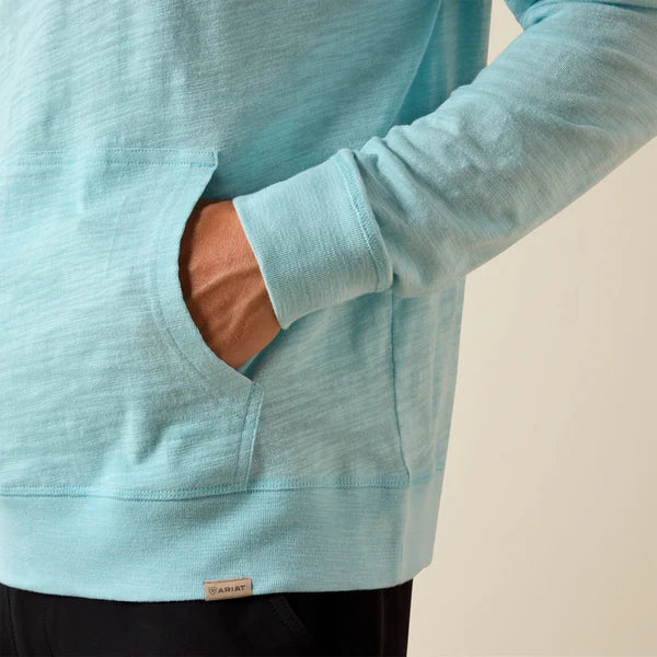 Ariat Men's Lightweight Retro Long Sleeve Hoodie - Aquatic