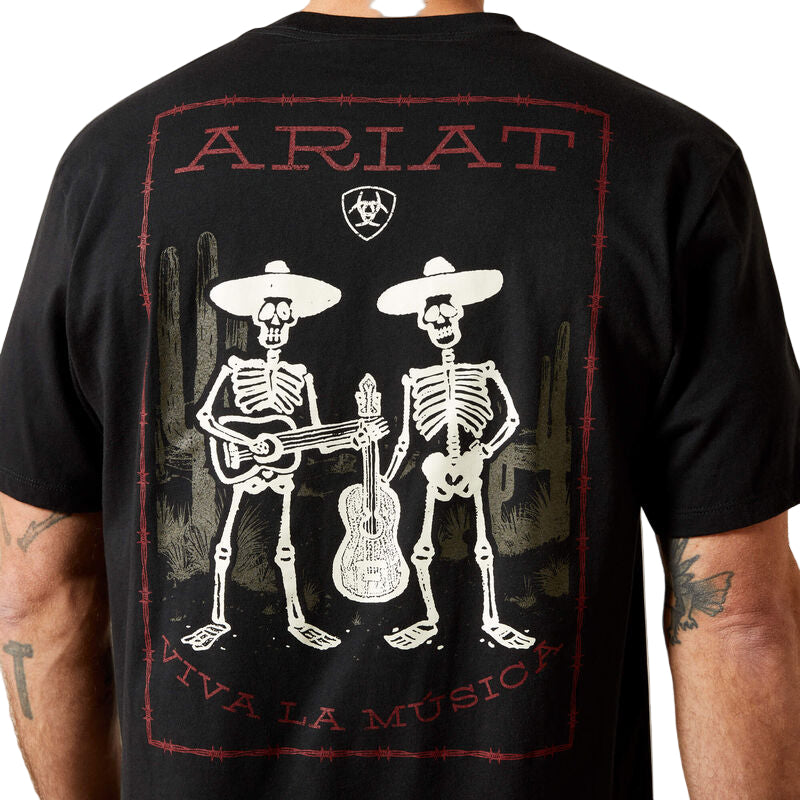 Ariat Men's Grateful Muertos Short Sleeve Tee Shirt - Black