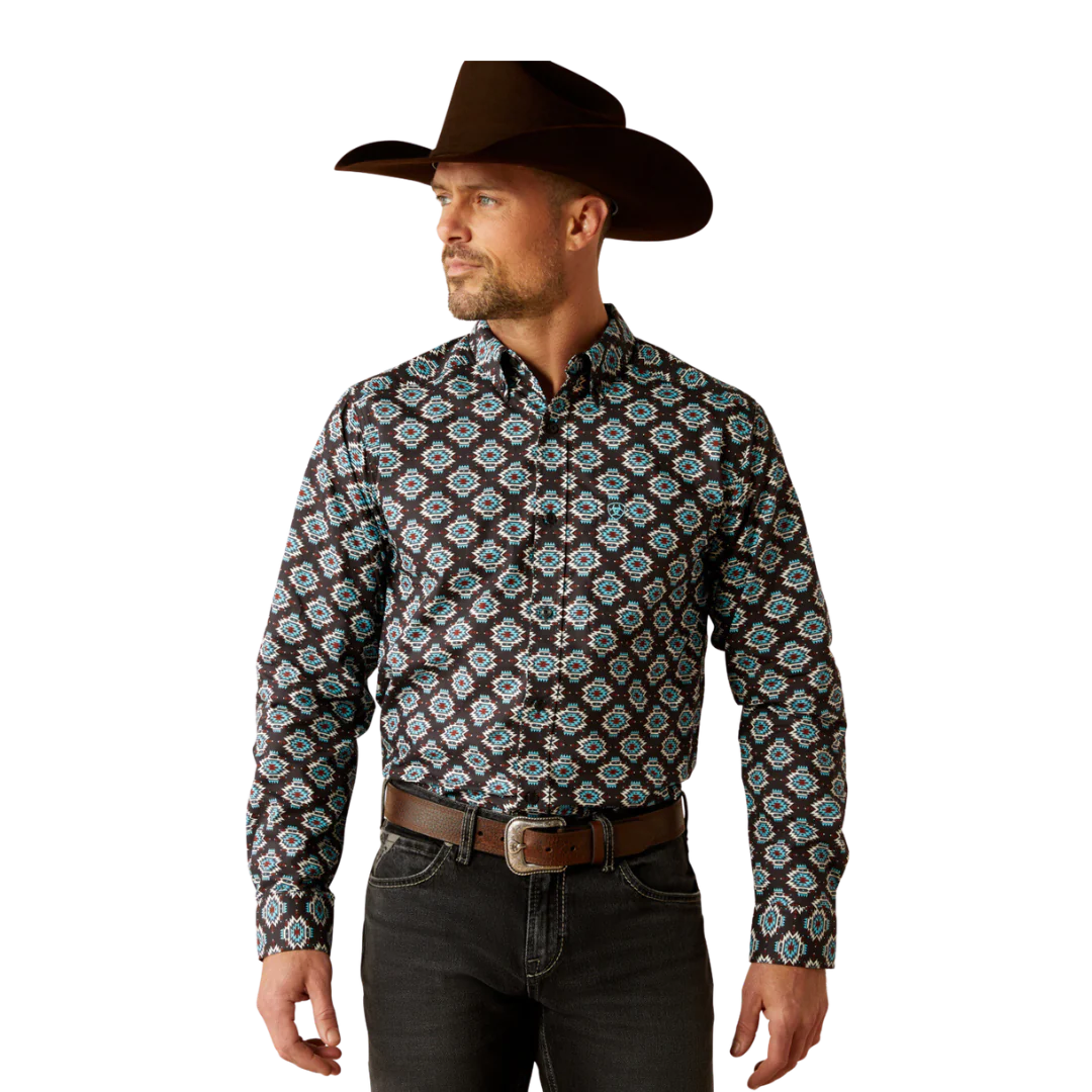 Ariat Men's Paige Fitted Long Sleeve Shirt - Black