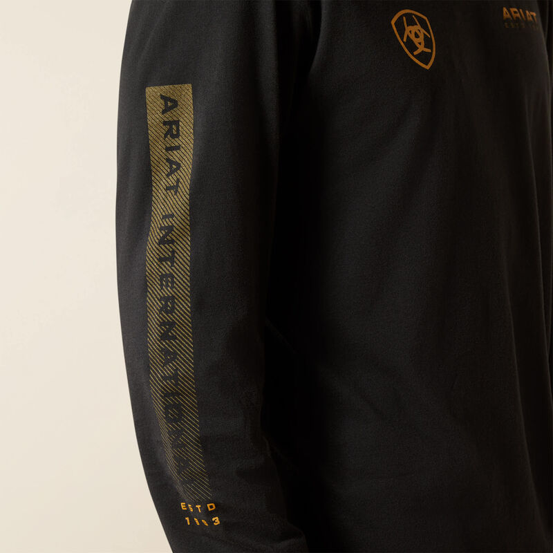 Ariat Men's Long Sleeve Clean Stripe Tee Shirt - Black