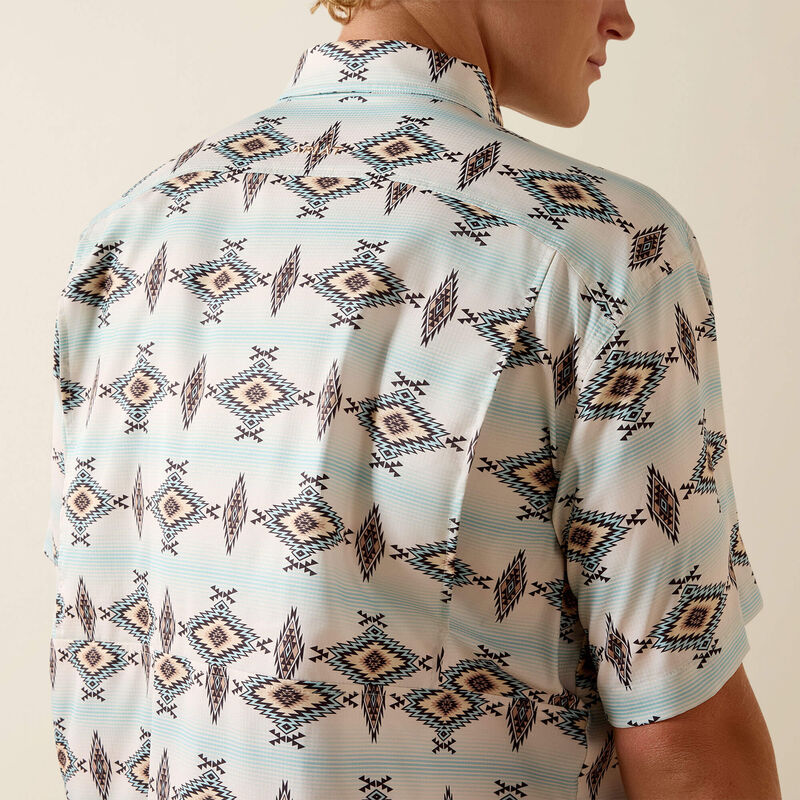 Ariat Men's Venttek Outbound Short Sleeve Shirt  - Off White - Irvine Tack & Western Wear