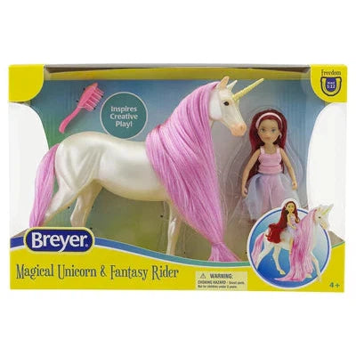Breyer Magical Unicorn Sky and Fantasy Rider Meadow