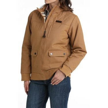 Cinch Women's Canvas Bomber Jacket - Brown