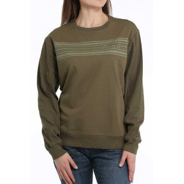 Cinch  Women's Terry Sweatshirt - Olive