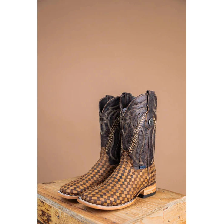 Rock'em Men's Tejido Est. Hungria Square Toe Boot - Black