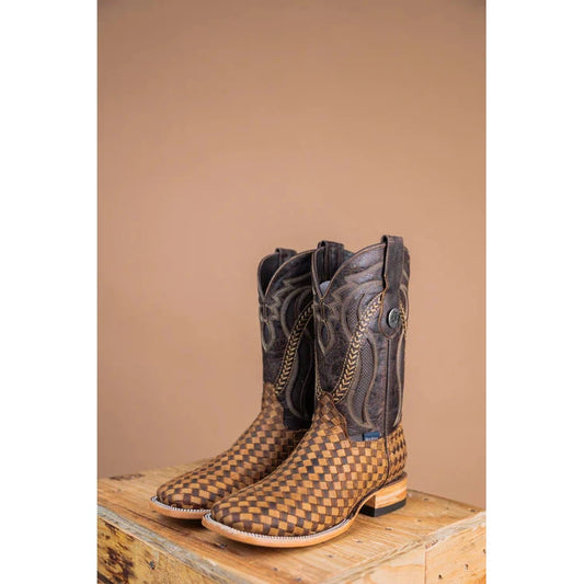 Rock'em Men's Tejido Est. Hungria Square Toe Boot - Black