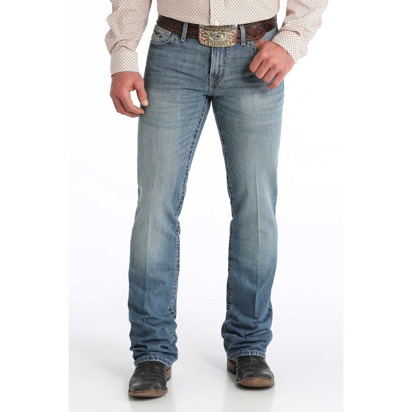 Cinch Men's Slim Fit Boot Cut Ian Jean - Medium Stone