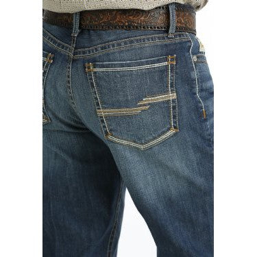 Cinch Men's Grant Mid Rise Relaxed Straight Jeans -  Dark Stonewash