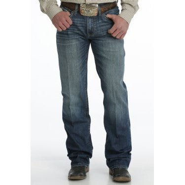 Cinch Men's Grant Mid Rise Relaxed Straight Jeans -  Dark Stonewash