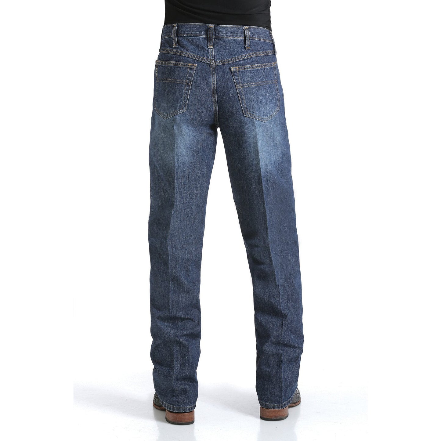 Cinch Men's Black Label Loose Slightly Tapered Jeans - Dark Stonewash