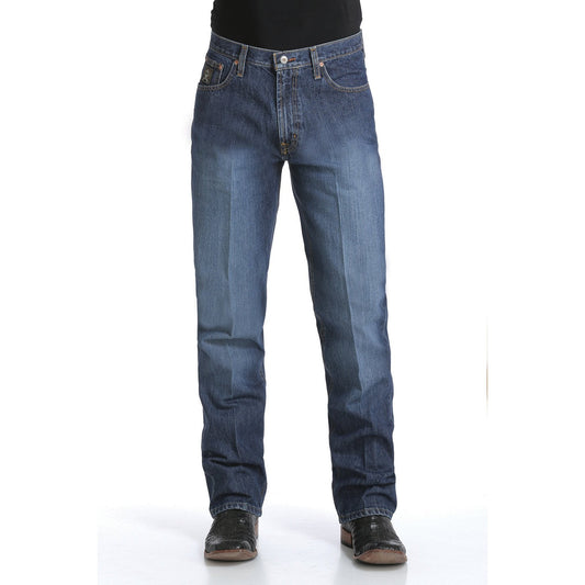 Cinch Men's Black Label Loose Slightly Tapered Jeans - Dark Stonewash