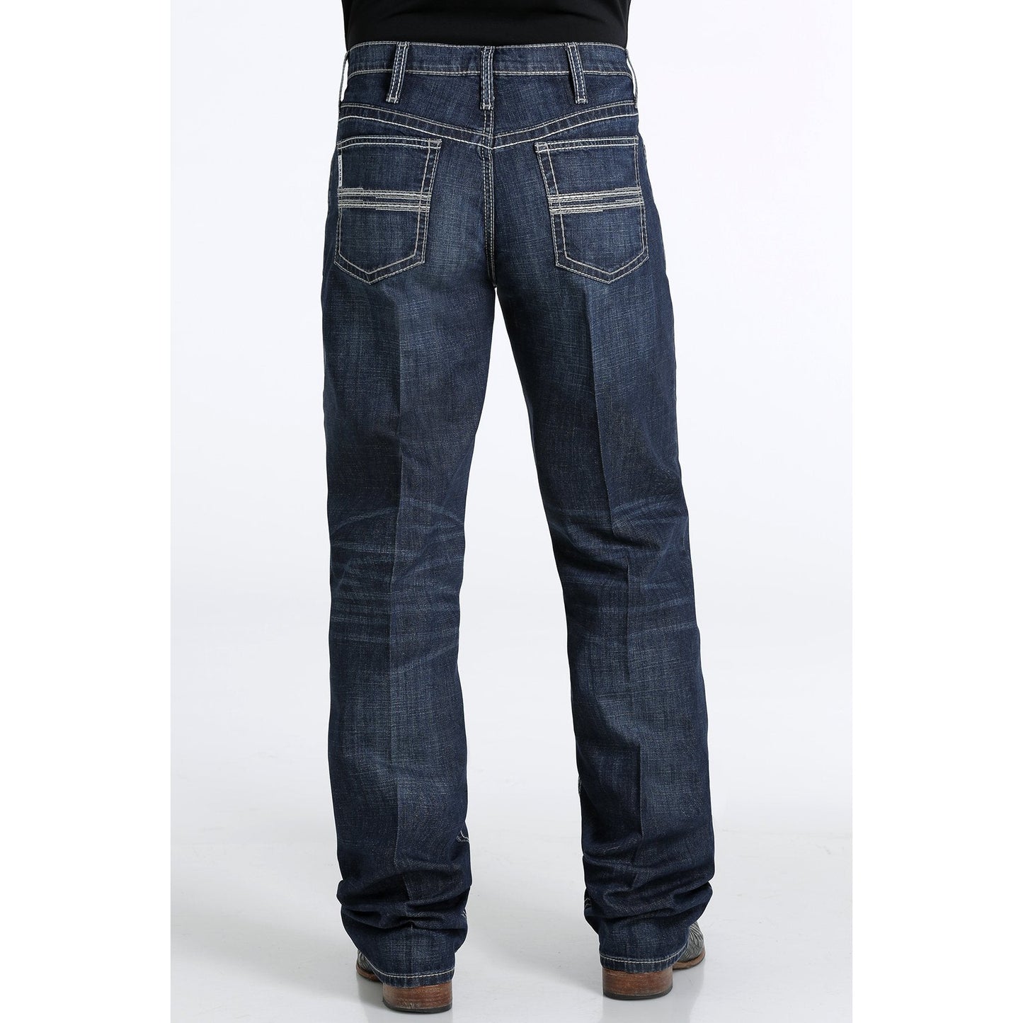 Cinch Men's White Label Performance Relaxed Straight Jeans - Dark Stonewash