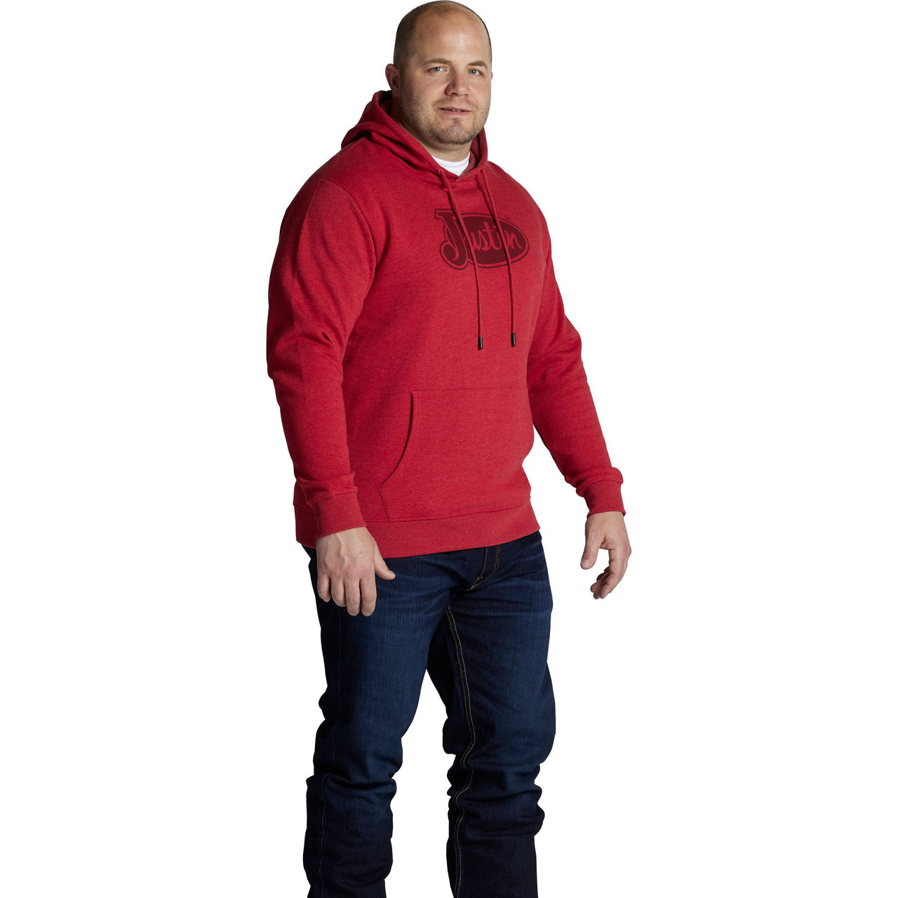 HJ Justin & Sons Men's Charleston Performance Fleece Hoodie - Red