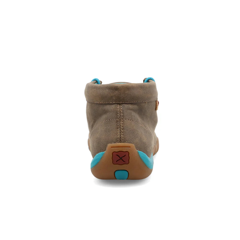 Twisted X Women's Chukka Driving Moc D Toe- Bomber/Turquoise
