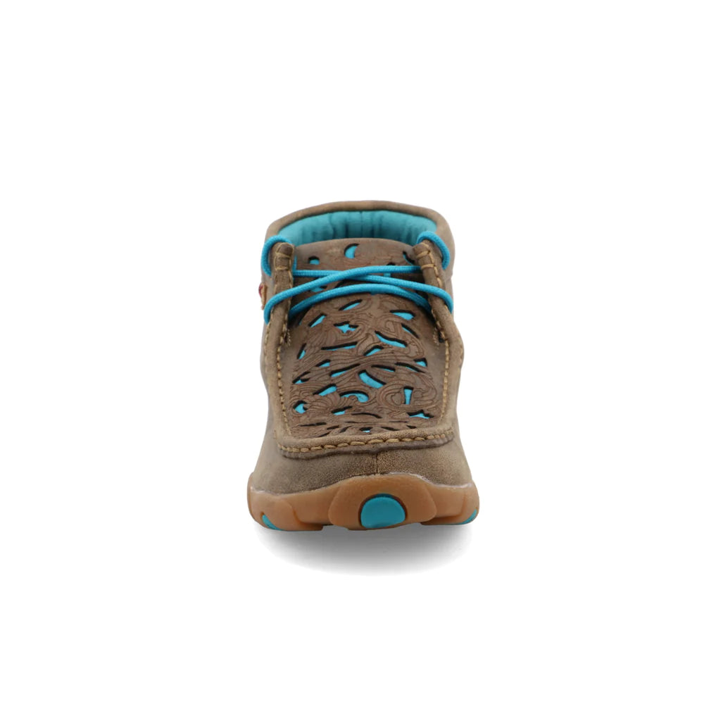 Twisted X Women's Chukka Driving Moc D Toe- Bomber/Turquoise