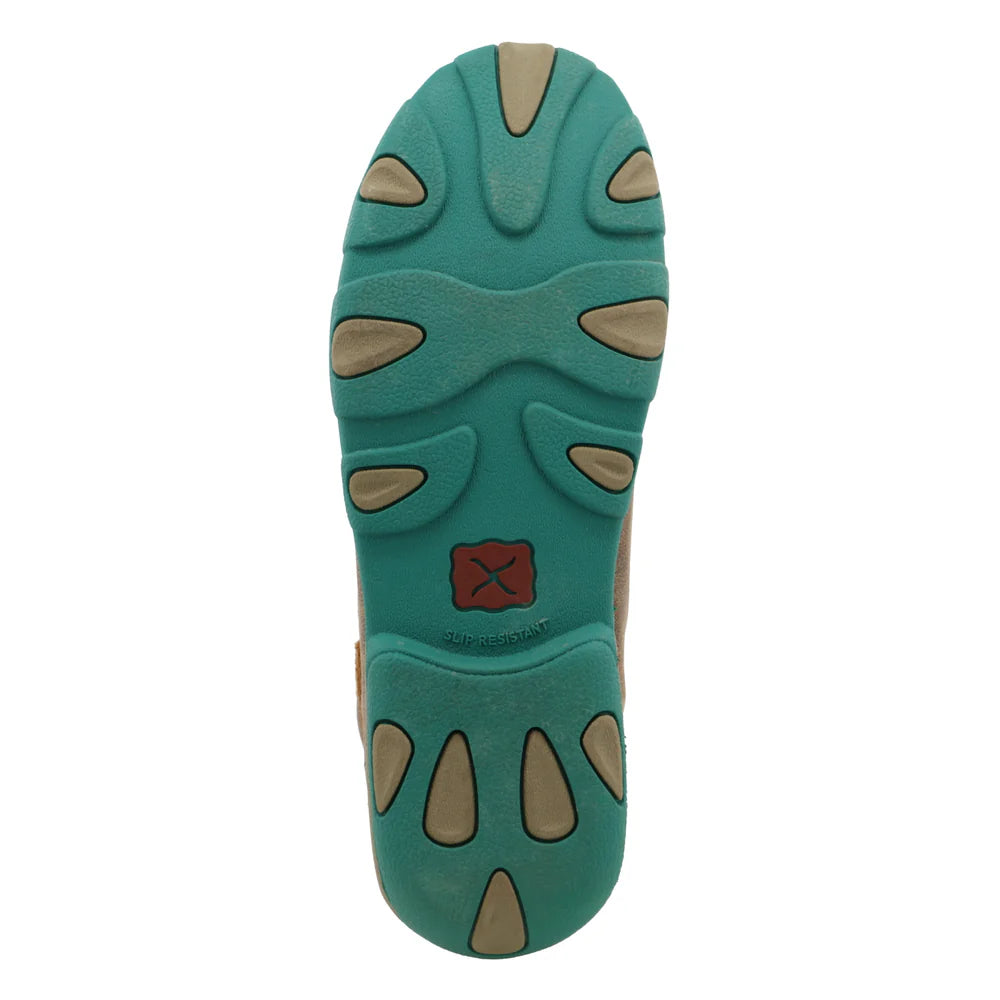 Twisted X Women's Driving Moccasin - Brown/Turquoise