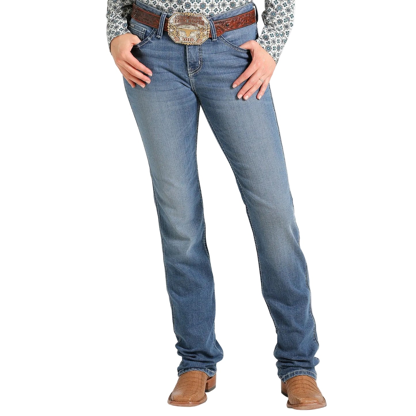 Cinch Women's Shannon Slim Fit Jeans - Medium Stonewash
