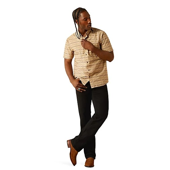 Ariat Men's Short Sleeve Merritt Modern Fit Shirt - Grey