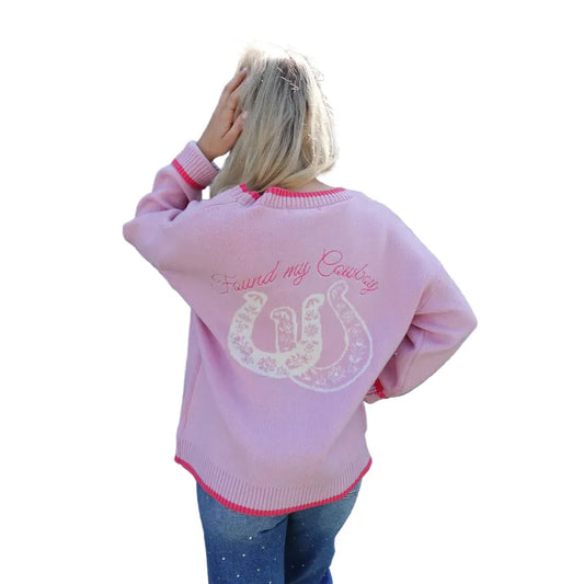 BaeVely Women's  Cowgirl Cowboy Cardigan- Dusty Pink