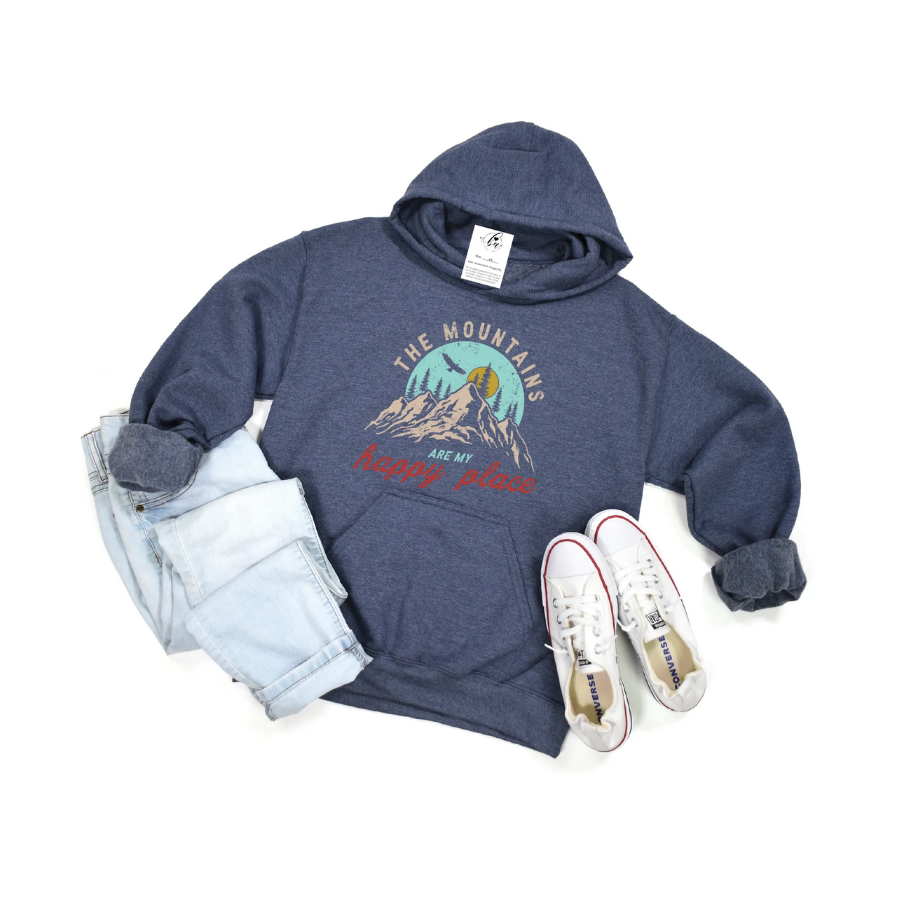 Blonde Ambition Long Sleeve The Mountains Are My Happy Place Hoodie-Multiple Colours