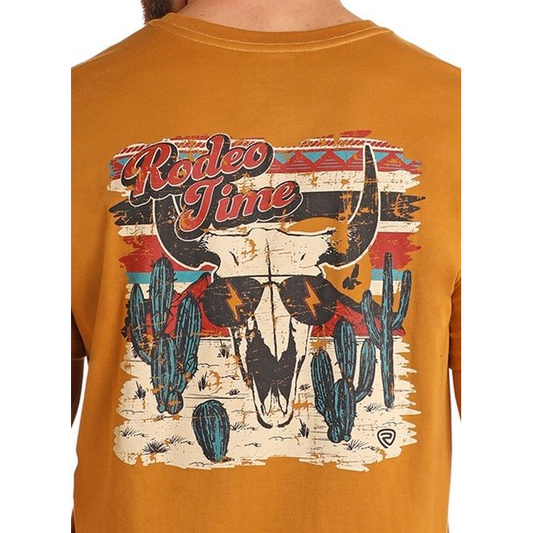 Rock & Roll Boy's Graphic Dale Skull T-Shirt - Gold