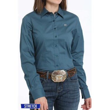 Cinch Women's Long Sleeve Shirt - Teal