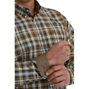 Cinch Men's Long Sleeve Plaid Shirt - Multi Color