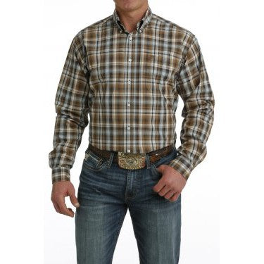 Cinch Men's Long Sleeve Plaid Shirt - Multi Color