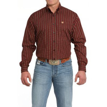 Cinch Men's Long Sleeve Shotgun Shell Shirt - Red