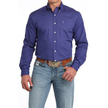 Cinch Men's Modern Fit Button Down Shirt - Purple