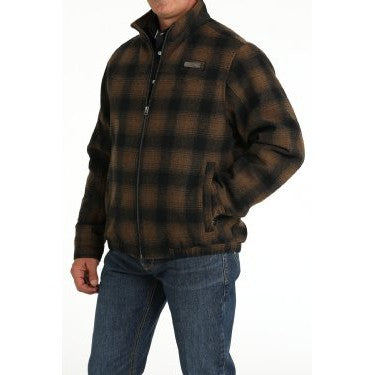 Cinch Men's CC Wooly Western Jacket - Brown Plaid