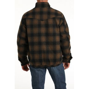 Cinch Men's CC Wooly Western Jacket - Brown Plaid