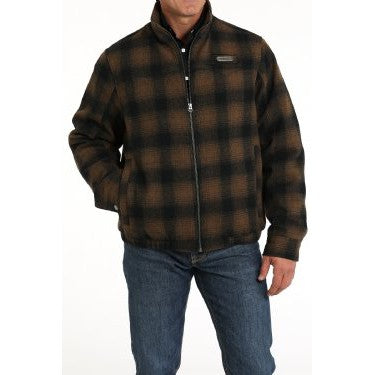 Cinch Men's CC Wooly Western Jacket - Brown Plaid