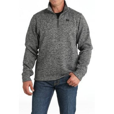 Cinch Men's 1/4 Zip Pullover Sweater - Grey