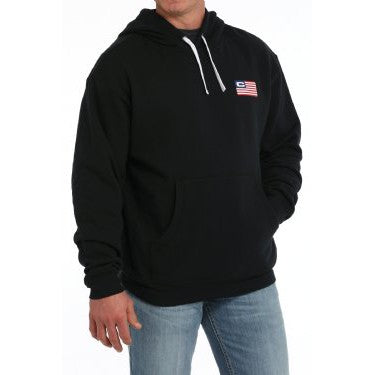 Cinch Men's Vintage American Logo Hoodie - Black