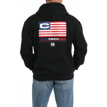 Cinch Men's Vintage American Logo Hoodie - Black
