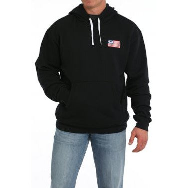 Cinch Men's Vintage American Logo Hoodie - Black