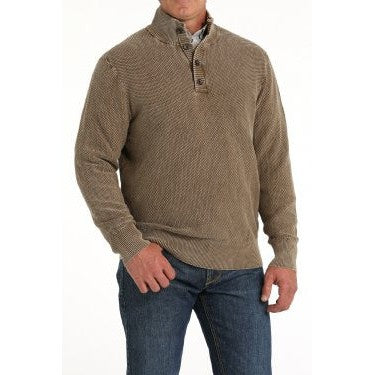 Cinch Men's Jacquard  Pullover Sweater - Brown