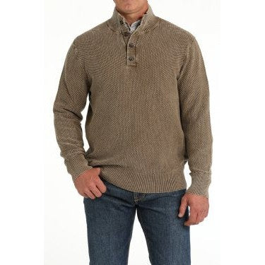 Cinch Men's Jacquard  Pullover Sweater - Brown