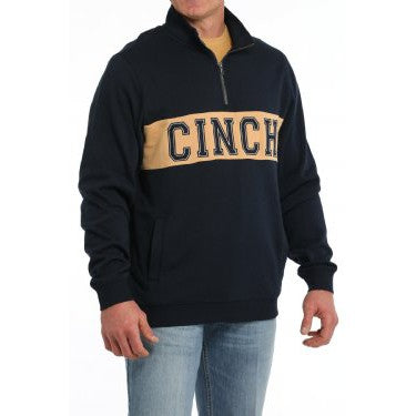 Cinch Men's 1/4 Zip Fleece Pullover - Navy