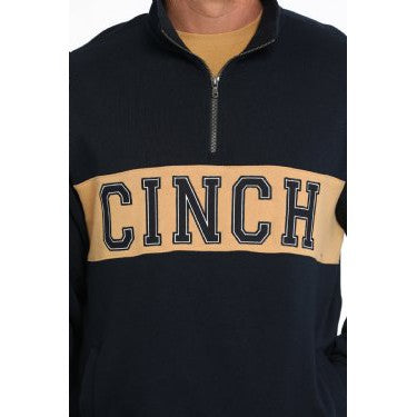 Cinch Men's 1/4 Zip Fleece Pullover - Navy