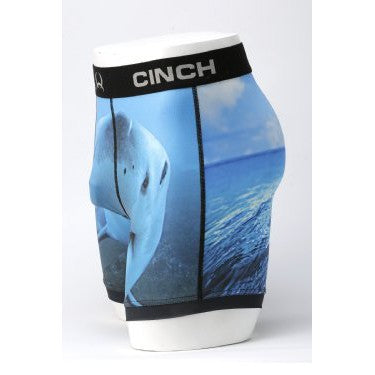 Cinch Men's 6" Jaws Boxer Briefs - Blue