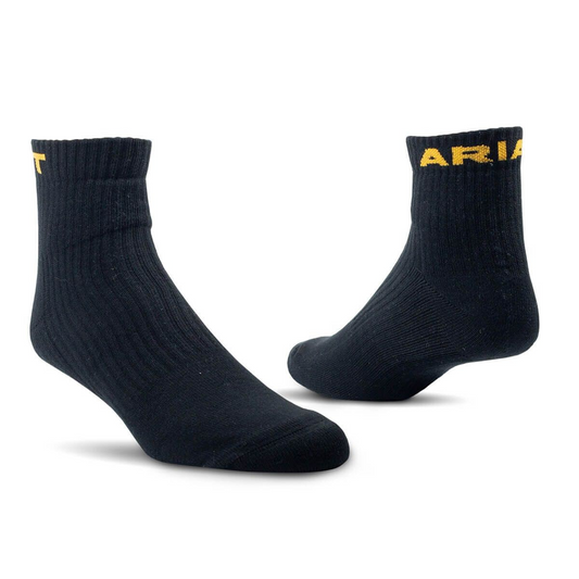 Ariat Premium Ringspun Cotton 1/4 Crew Socks - 3pk