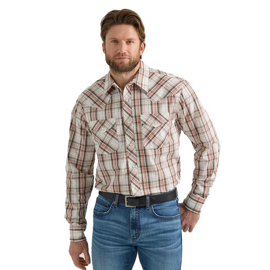 Wrangler  Men's 20X Competition Long Sleeve Shirt - Brown